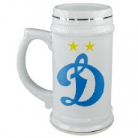 Пивная керамическая кружка с логотипом Динамо Москва